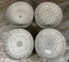 Large Pasta Bowls Beautiful Tie Dye Gray. Set Of 2 You Choose. Signature New.