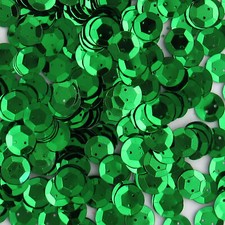 Sequins Kelly Green (Two-Hole) 12mm Round Cup ~240 / ~2,500 pieces Loose HQ