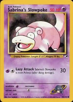 Pokemon Gym Heroes  95/132 Card - Sabrina's Slowpoke