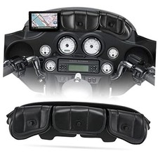 Motorcycle Windshield Bag Pouch PU Leather with Magnetic Closures Compatible