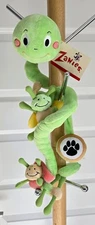 ZANIES Plush Puppy Dog Toy Green Snake & Bugs Tug Squeak NEW WITH TAG