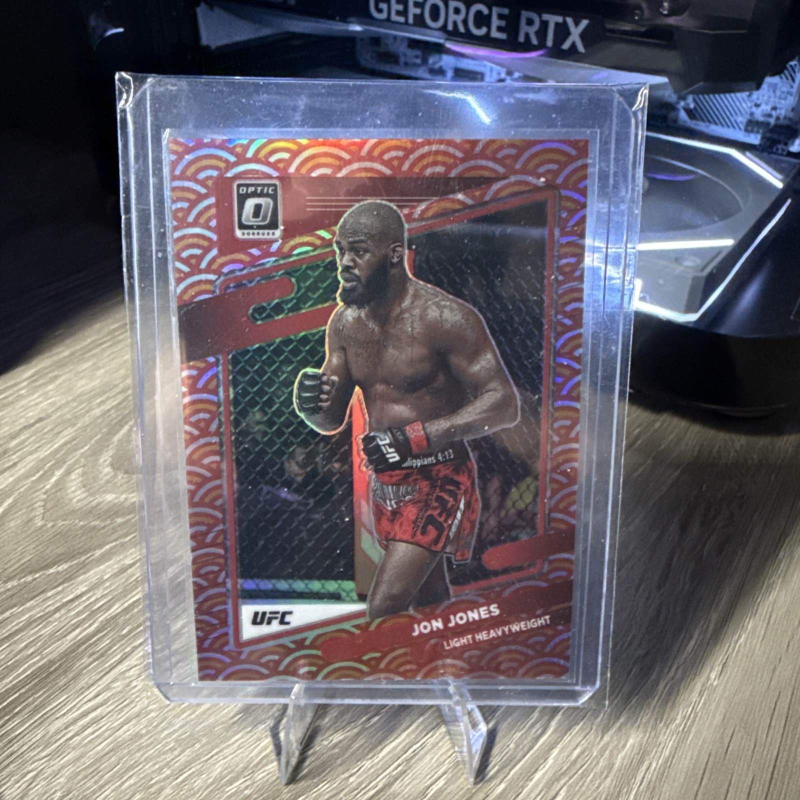 2022 Donruss Optic UFC Jon Jones Photon Prizm SSP CASE HIT No. 65 Case Hit Rare