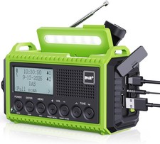ROCAM Wind Up Solar Radio, DAB/FM Radio with 5000mAh Rechargeable Power Bank