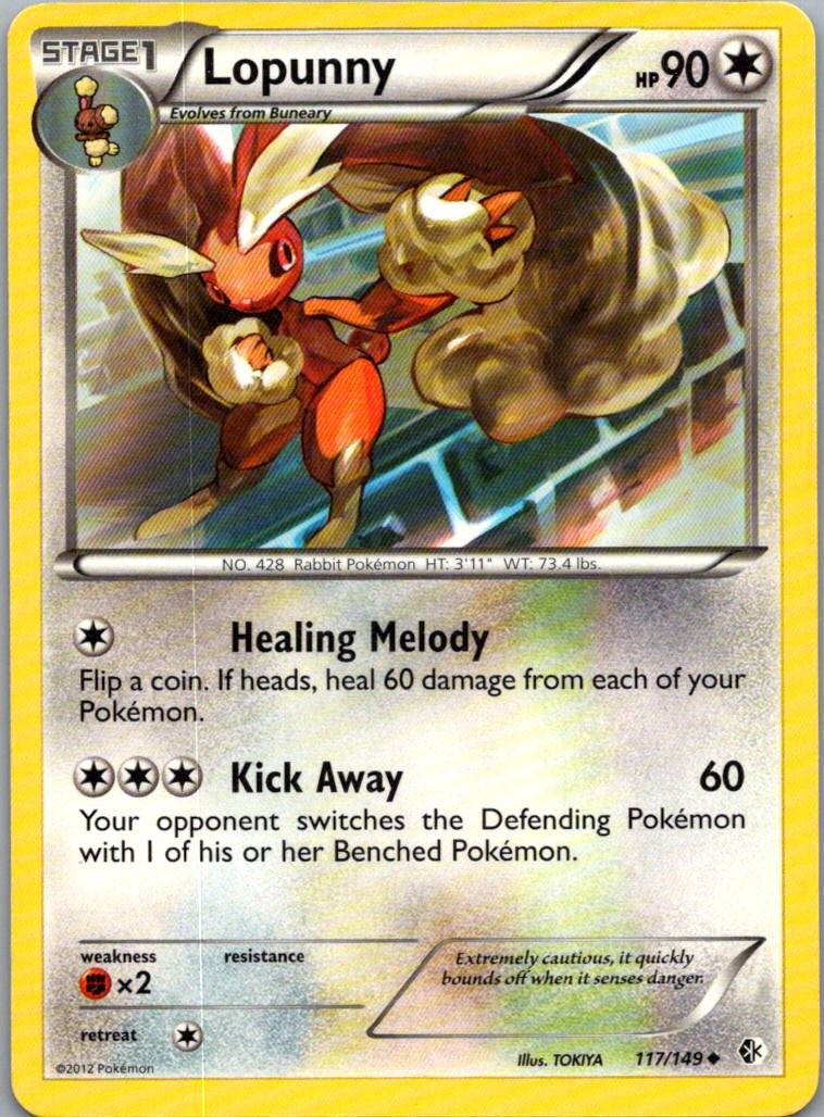 Pokemon TCG Lopunny 117/149 Boundaries Crossed NM