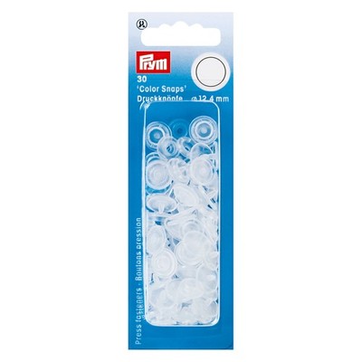 PRYM NF-Druckknopf Color Snaps rund 12,4 mm transparent glänzend
