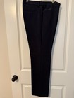 Women Size 12 CHARTER CLUB Zip Belt-Loops Pockets Leather-Accent Dress Pant Blue — photo 5