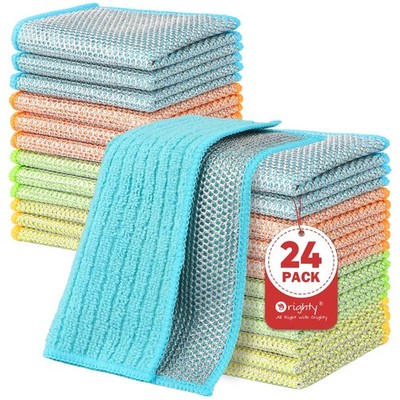 Multipurpose Wire Dishwashing Rag 24 Pcs, Upgraded Double-Layer Non-Scratch W...