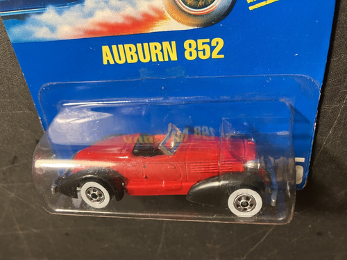 Red Auburn 852 Boattail Speedster #215 - Hot Wheels Blue Card 1:64 Diecast - NEW - Afbeelding 6 van 6