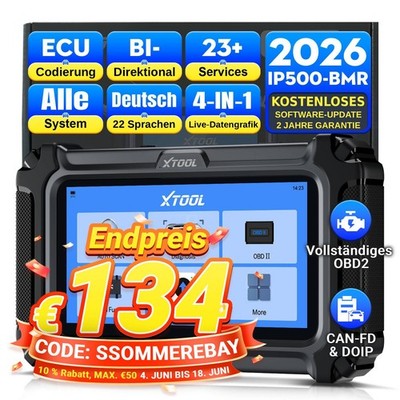 2026 XTOOL IP500 für BMW MiNi RR Vollsystem-Diagnosegerät OBD2-Scanner 23+ Reset
