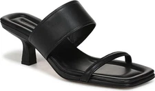 VINCE Cora black leather Kitten Heel Slide Sandal SIZE 7 NEW