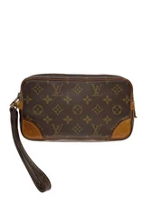 LOUIS VUITTON Marly Dragonne PM Monogram Canvas PVC BRW From Japan