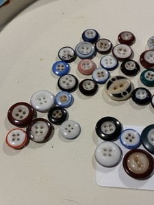 Ceramic Deco Buttons 4 Hole 1930