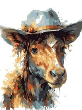 Entongstar Paint by Numbers Kit for Kids Hat Deer 500mm x 400mm, Hat Deer