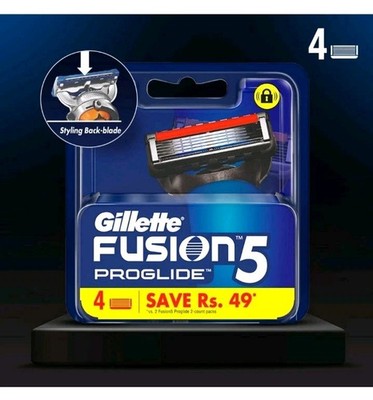 Gillette Fusion 5 ProGlide Shaving Blades for Razor - 4 Cartridges USA Seller