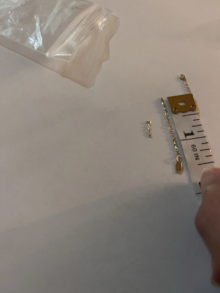 ￼18K Yellow Pure Solid Gold Parts Loop, Chain, Closure, Hook & Lock - Image 4 of 4