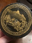 Vintage Dollhouse Miniature Oriental Chinese Black W/ Gold Painted Round Table — photo 2