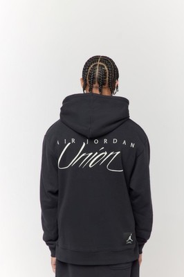 DS Jordan X Union MJ Fleece Hoodie Black DV7335-010 Supreme Undefeated sz. LRG L