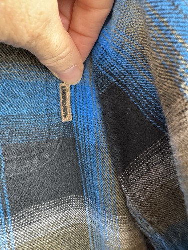 Herren Legendäres Whitetails Langarm Flanell Hemd Gr. 2XL Blau Braun Schwarz - Bild 7 von 12