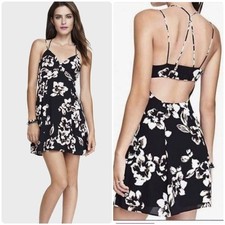 Express Strappy backless Hawaiian floral mini sundress size 8