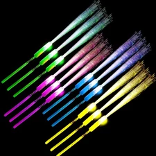 12 Pcs Fiber Optic Wand,Glow Wands,Fiber Optic Light Wand,Light up Wands Bulk...