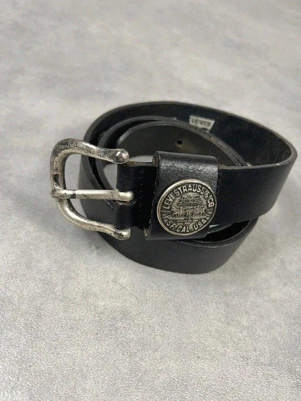 Ceinture Vintage LEVI'S En Cuir Marron – Taille Réglable 78/89 Cm – Authentique Et Made In Spain