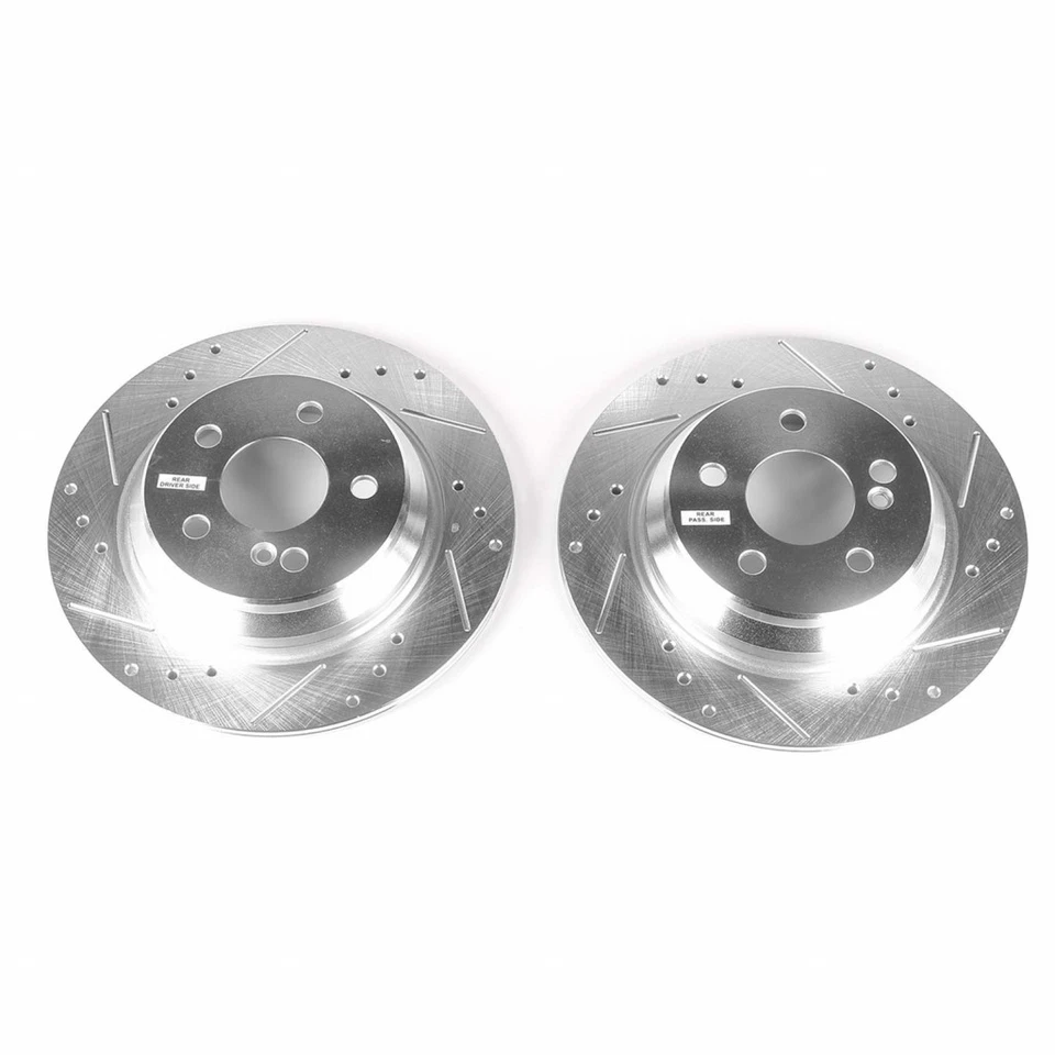 Rotor de freno Power Stop para Mercedes-Benz S430 2003-2006 trasero | perforado y ranurado Foto 2 de 4