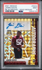 2021 Panini Mosaic Jamin Davis Gold /10 RC Autograph Rookie #RA-54 PSA 9 AUTO