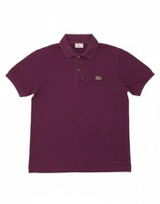Polo uomo LACOSTE taglia 3 piccola viola cotone CH10