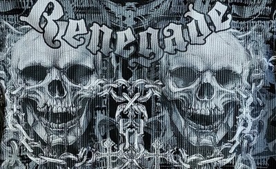 D/Set Thermal T-Shirt Men's Sz XL Renegade Skulls Chains & Crosses