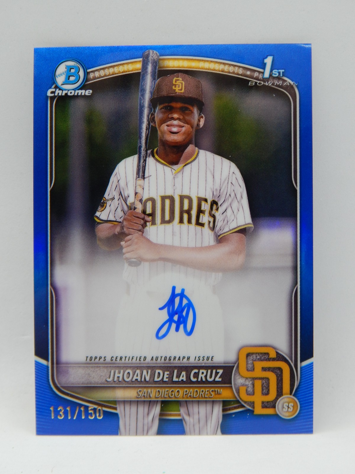 2025 Bowman Chrome Baseball - 1st Blue Auto /150 SD Padres - JHOAN DE LA CRUZ