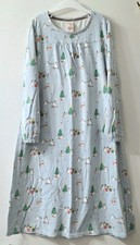 Mini Boden Girls Christmas Long Sleeve Nightgown 9-10 Yrs Penguins Gifts Trees