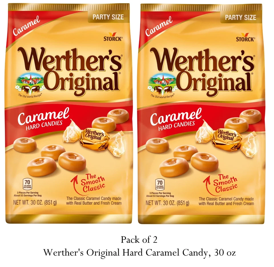Werther's Original Hard Caramel Candy, 30 oz (2 Pack)