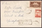 Poland, 1943 registered cover to USA -HE27