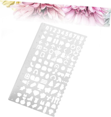 KALLORY Multifunctional Stainless Steel Drawing Stencil Ruler with Hollow Graphi