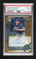 2022 Bowman Draft Chrome Pick Gold Refractor 1/50 Tyler Locklear PSA 9 Auto 0j15