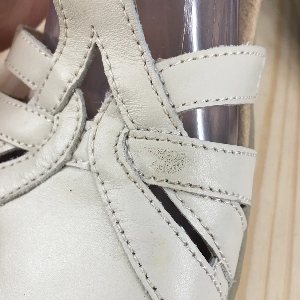 Earth Origins Sandals Womens 8 Sierra Slingback Cream Closed Toe Hook And Loop - Image 4 of 4