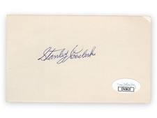 Stan Coveleski Signed Autographed 3X5 Index Card Indians Senators JSA CF45625