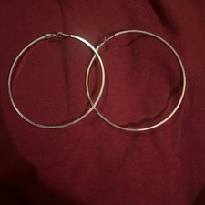 Gold Tone Large Hoop Earrings