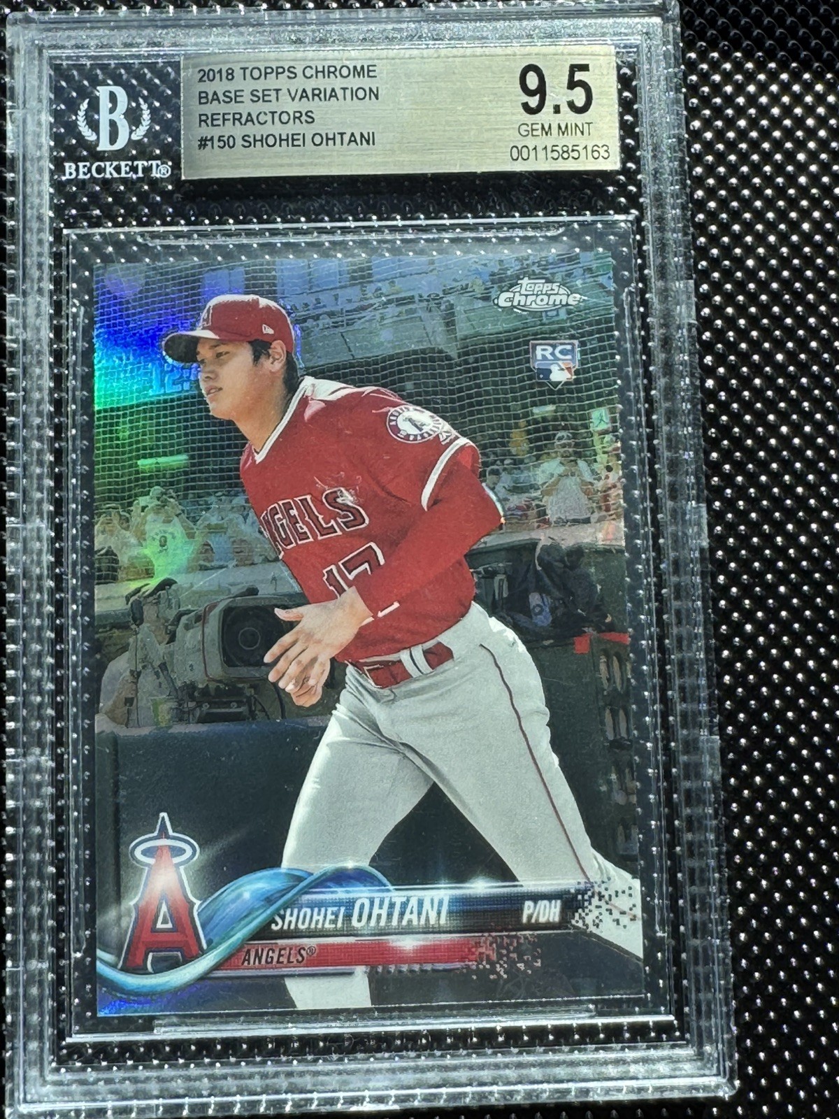 Shohei Ohtani 2018 Topps Chrome Road SP Variation Rookie Refractor BGS 9.5 #150