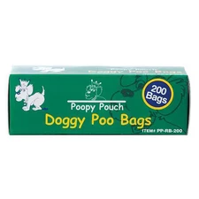 Poopy Pouch Pp-Rb-200 Unscented 3/4 Gal Pet Waste Bags,  Green,  2000 Bags, Pk10