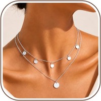 Halskette Damen 2 StüCk Gold Rosegold Silber Wasserfest Choker Doppelkette