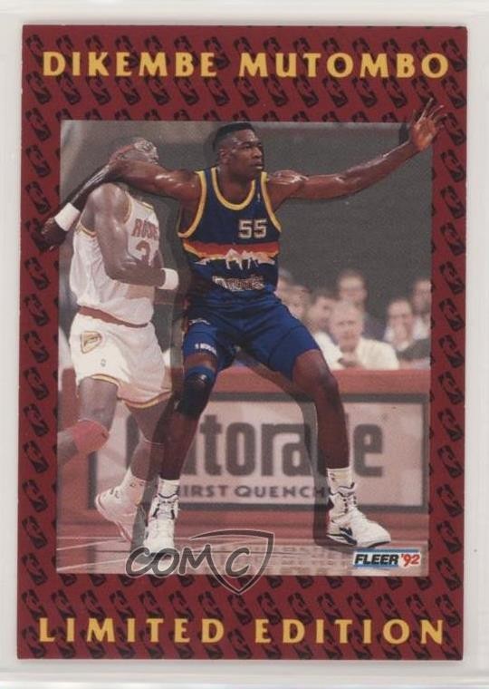 1991-92 Fleer Limited Edition Dikembe Mutombo #8 Rookie RC HOF 1c2