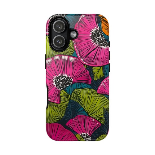 Phone Ink Case for iPhone / Galaxy / Pixel – Vibrant Pink Green Abstract Pattern - Picture 4 of 257