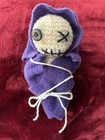 Handmade Crochet Voodoo Doll Amigurumi Tied In A Cloth Gothic Witchy Vibe 4.5” — photo 6
