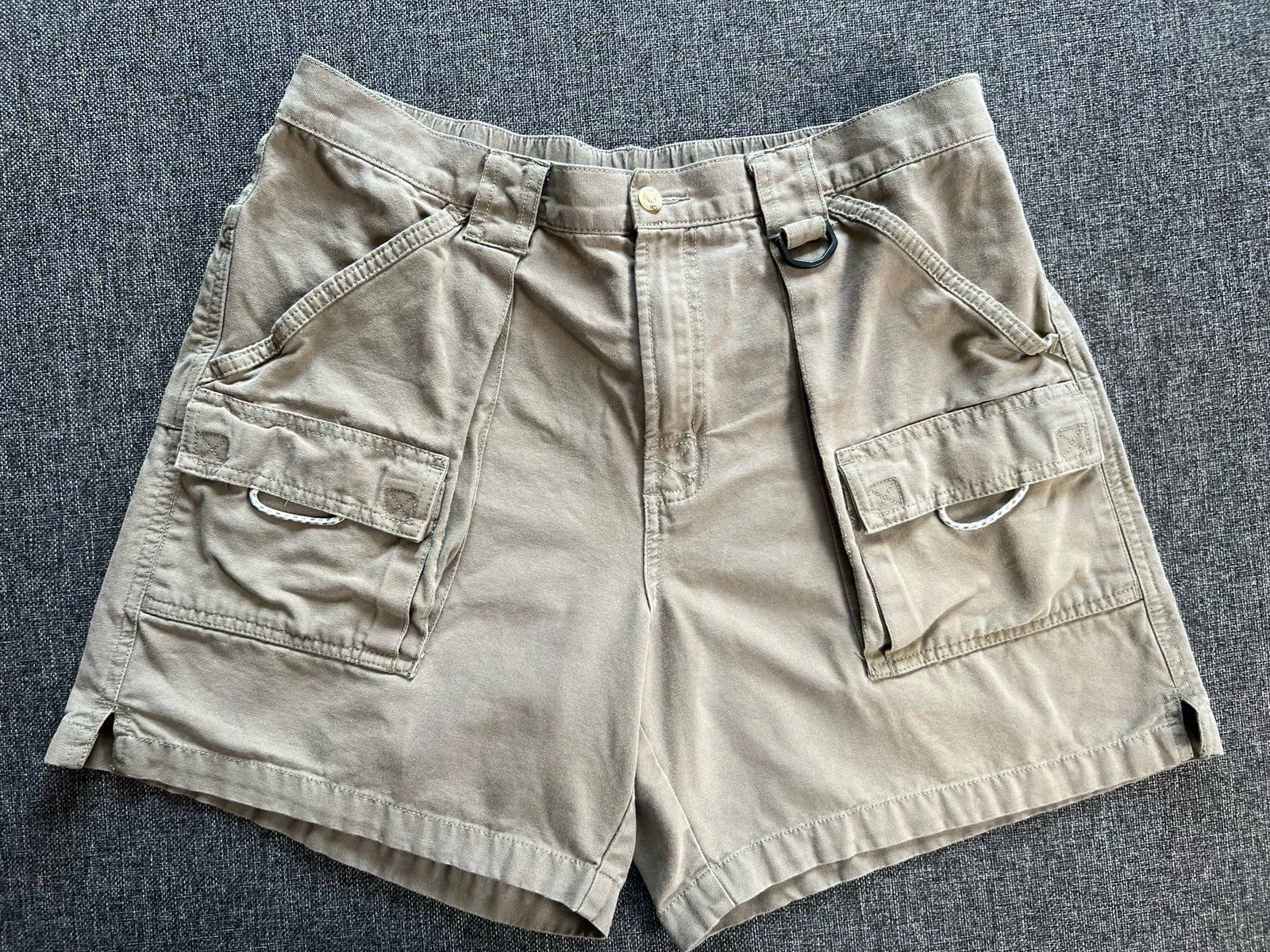 Columbia Cargo Shorts Mens Size XL KHAKI Y2K GORPCORE Outdoor Hiking Cotton