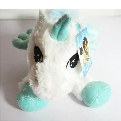 Flo s Toys Einhorn Plüschtier Kuscheltier Weiß Türkis Glitzer 32 cm TOP Zustand