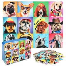 60-Piece Dog-Themed Jigsaw Puzzle, Ages 3 