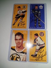 1963-64 Hockey Season Cards Haul/Bundle/Lot of 4 All Different  ALL SIGNED