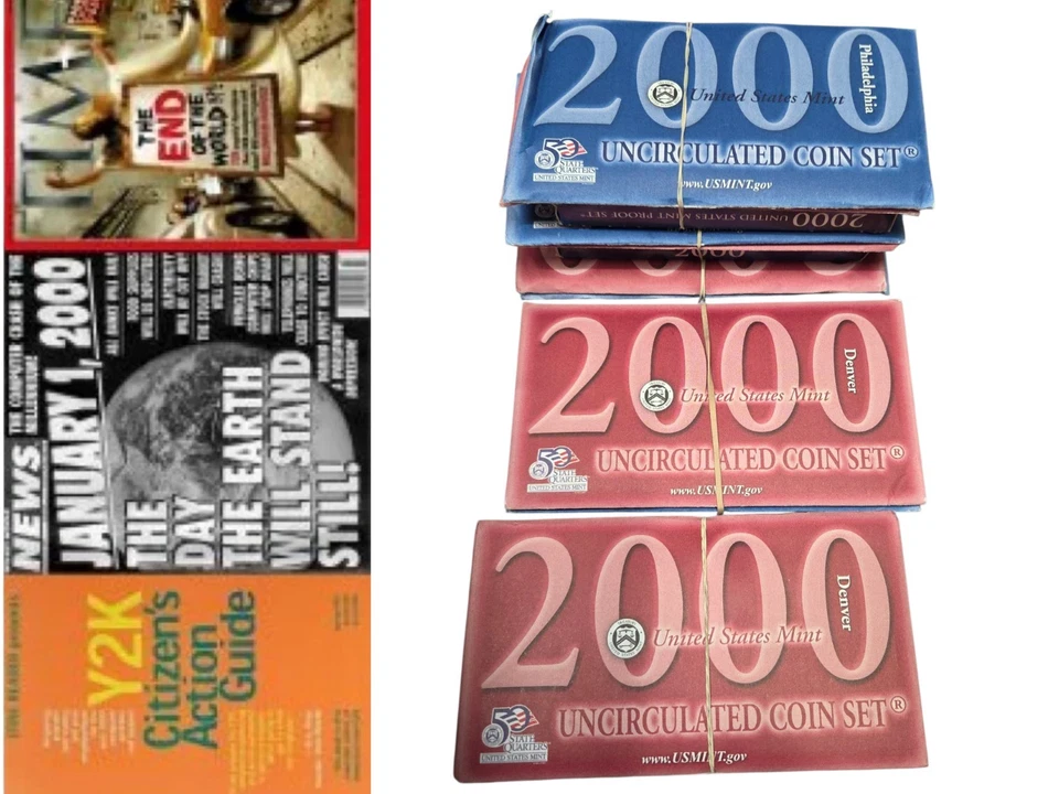 7 SETS-2000 P & D Uncirculated Coin Set US Mint PLUS PROOF SET 50 STATE QUARTERS - Image 3 of 3