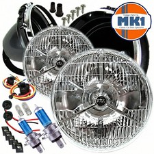 Austin Mini Lucas Style P700 7" Sealed Beam Halogen Conversion Headlight Kit